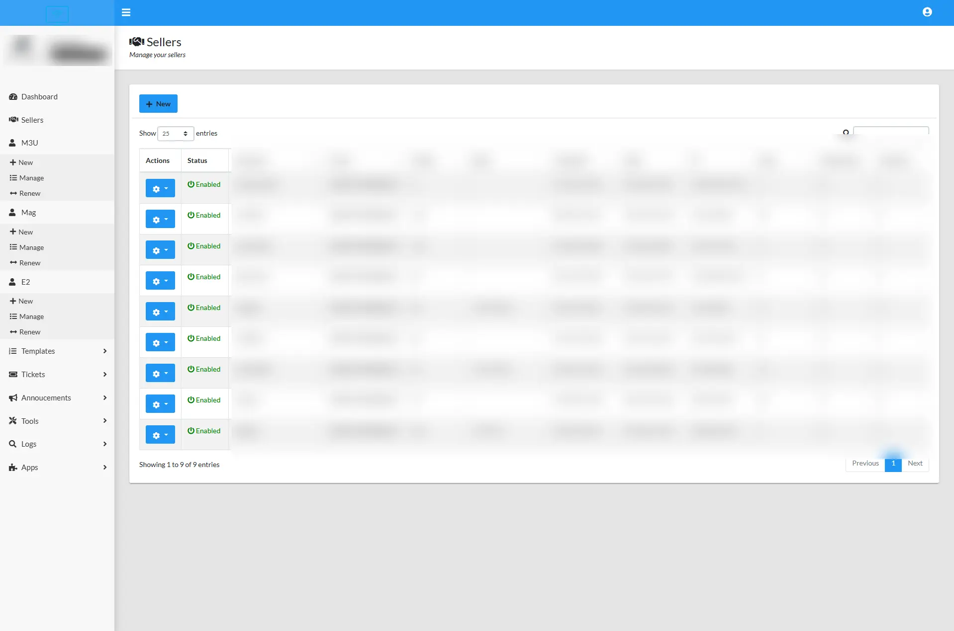 SLTV IPTV reseller panel